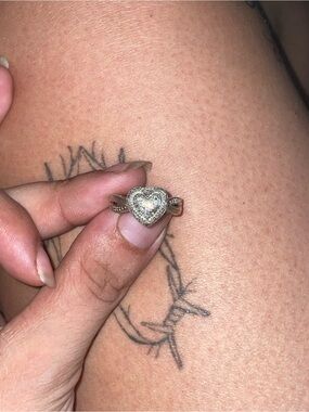 925 Diamond Heart Promise Ring